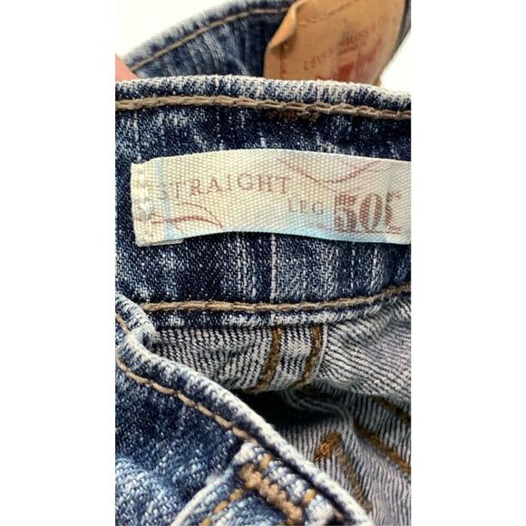 Levi's Women's Denim Five-Pocket Straight Leg Jeans Blue Size 14 Long - Picture 4 of 8